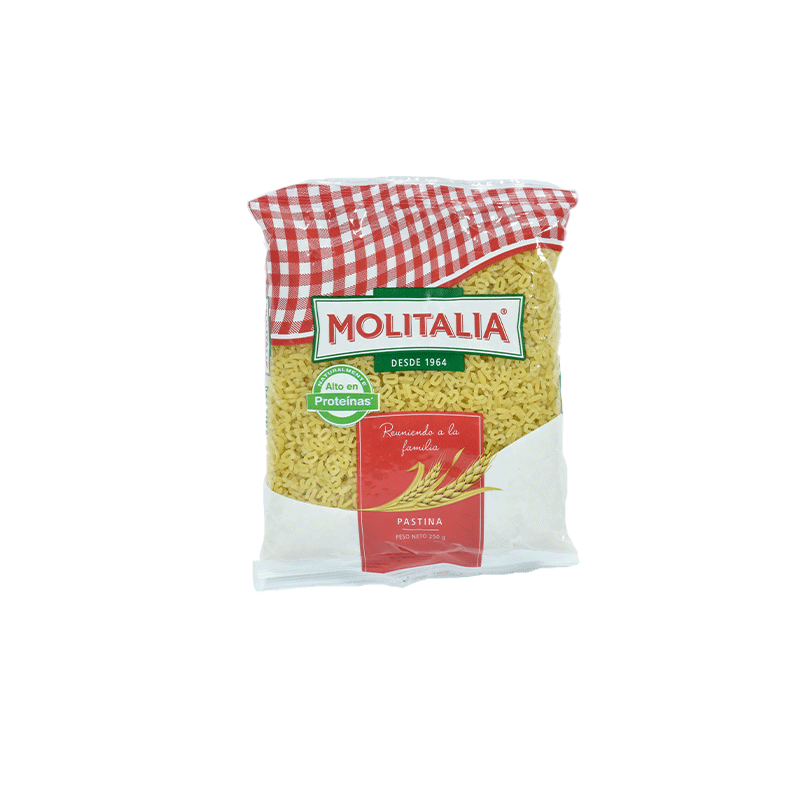 Fideos Letras Molitalia Bolsa 250 g.