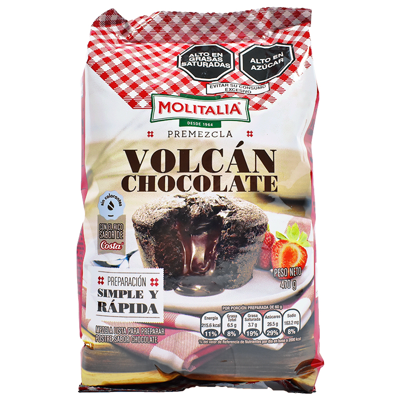 Pre Mezcla Volcán Chocolate Molitalia Bolsa 470 g