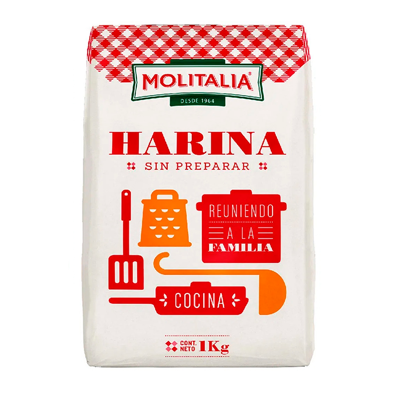 Harina Sin Preparar Molitalia Bolsa 1 KG.